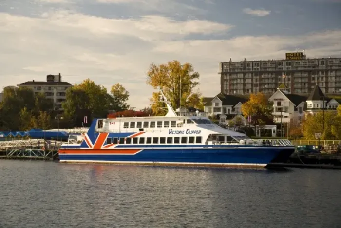 Framed Print : CANADA, British Columbia, Victoria. The Victoria Clipper in Victorias Inner Harbour Framed Print : CANADA, British Columbia, Victoria. The Victoria Clipper in Victorias Inner Harbour
