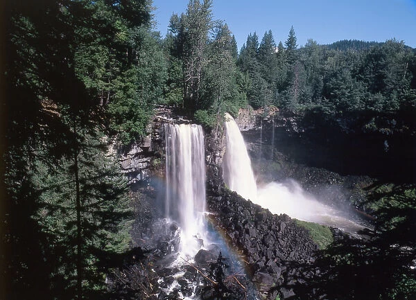 Canada, British Columbia, View of Canim Falls at Wells Gray Provincial Park