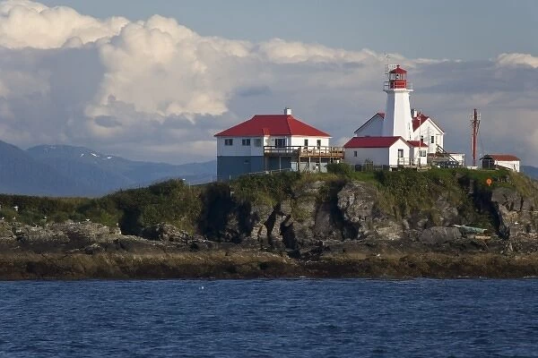 Canada, British Columbia. View of Green Island Lighthouse