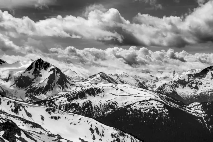 Framed Print : Canada, British Columbia, Whistler. B&W of Fitzsimmons Range in Garibaldi Provincial Park Framed Print : Canada, British Columbia, Whistler. B&W of Fitzsimmons Range in Garibaldi Provincial Park