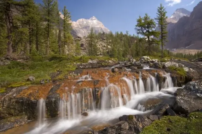 Framed Print : Canada, British Columbia, Yoho National Park. View of waterfall on Opabin Terrace Framed Print : Canada, British Columbia, Yoho National Park. View of waterfall on Opabin Terrace