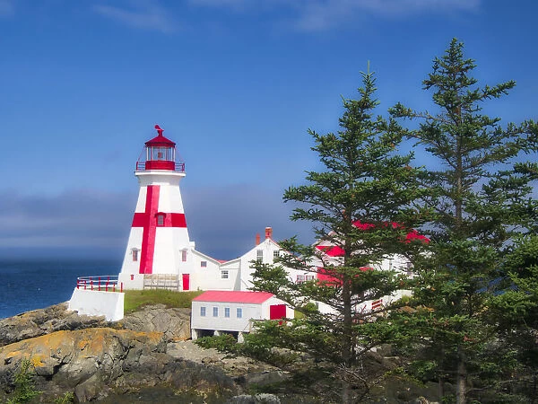 Canada, Campobello Island. East Quoddy Head Lighthouse at the northernmost tip of
