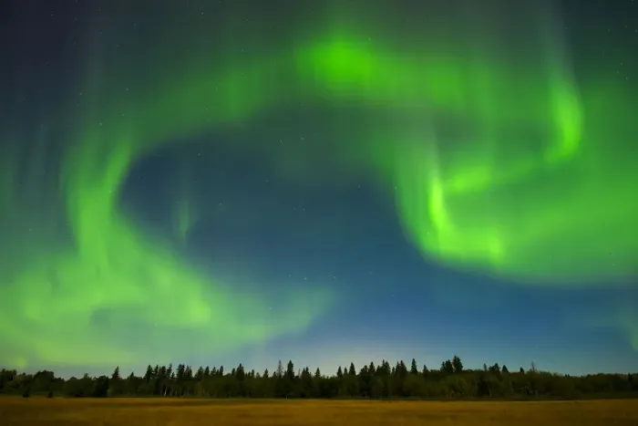 Framed Print : Canada, Manitoba, Birds Hill Provincial Park, green northern lights Framed Print : Canada, Manitoba, Birds Hill Provincial Park, green northern lights
