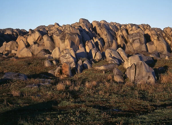 Canada, Manitoba, Churchill, View of rock formation near Hudson Bay