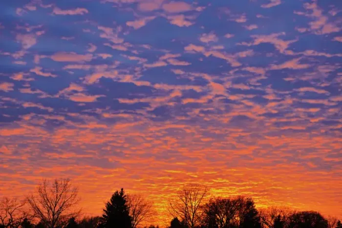 Framed Print : Canada, Manitoba, Winnipeg. Clouds at sunset