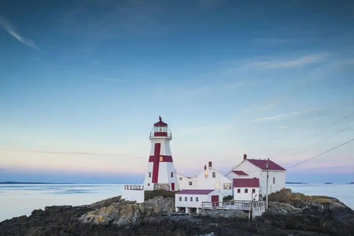 Framed Print : Canada, New Brunswick, Campobello Island, Head Harbour Lightstation lighthouse, dusk Framed Print : Canada, New Brunswick, Campobello Island, Head Harbour Lightstation lighthouse, dusk