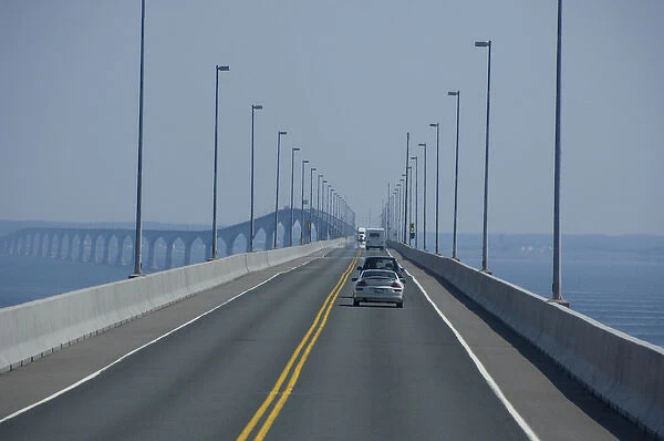 Canada, New Brunswick, Confederation Bridge over Northumberland Strait, New Brunswick