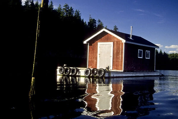 Canada: New Brunswick, Letang Harbour, fishing shack, July