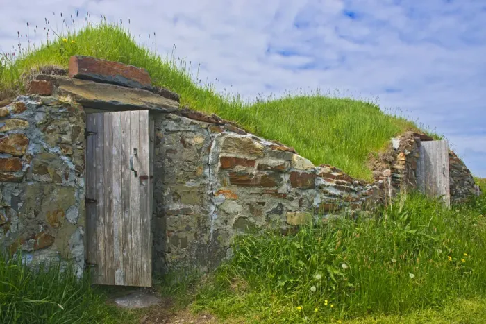Framed Print : Canada, Newfoundland, Elliston. Stone food storage cellars