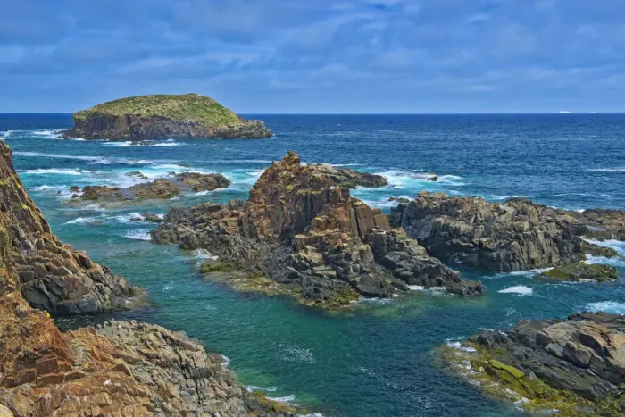 Framed Print : Canada, Newfoundland, Elliston. Rocky shoreline on Atlantic Ocean