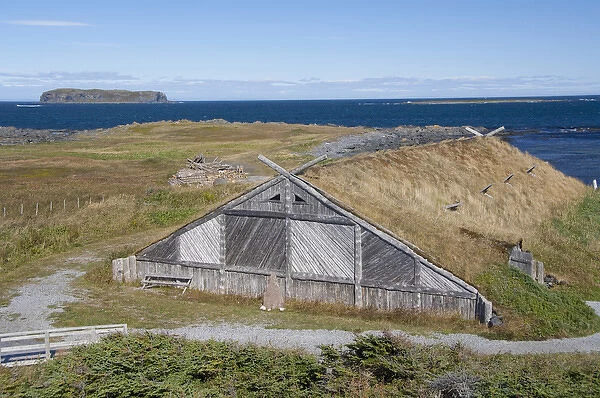 Canada, Newfoundland and Labrador, L Anse Aux Meadows. Norstead Viking Village