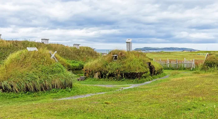 Framed Print : Canada, Newfoundland and Labrador. L Anse aux Meadows National Historic Site, Viking Village Framed Print : Canada, Newfoundland and Labrador. L Anse aux Meadows National Historic Site, Viking Village