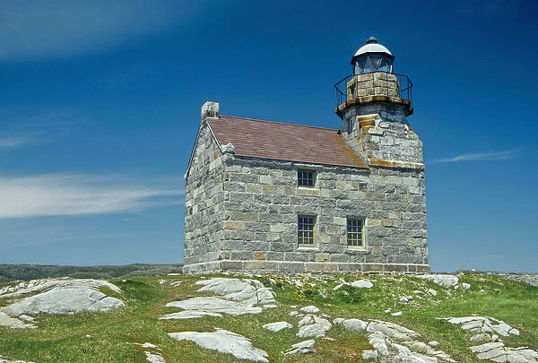 Canada, Newfoundland. Rose Blanche Lighthouse made of granite