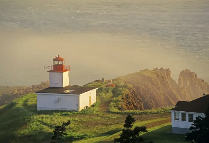 Framed Print : Canada, Nova Scotia, Advocate Harbour. Overview of Cape d Or Lighthouse. Credit as Framed Print : Canada, Nova Scotia, Advocate Harbour. Overview of Cape d Or Lighthouse. Credit as