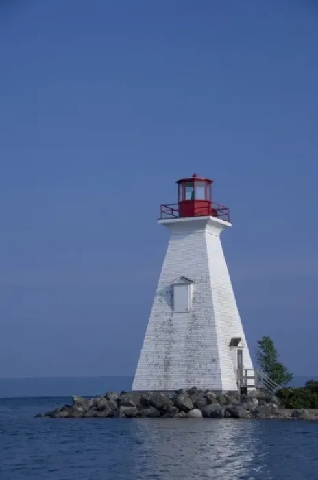 Framed Print : Canada, Nova Scotia, Cape Breton Island, Baddeck. Baddeck lighthouse