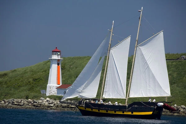 Canada, Nova Scotia, Halifax. Georges Island & Lighthouse. National Historic Site