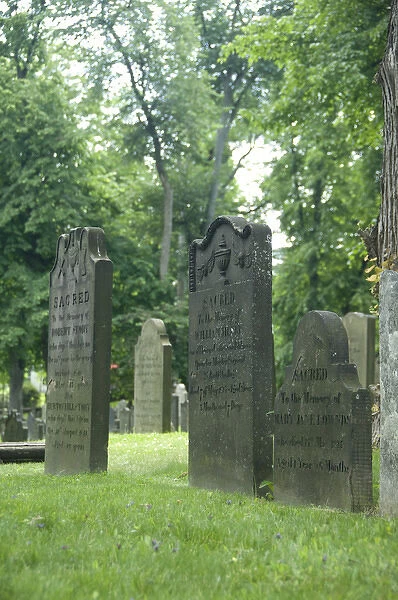 Canada, Nova Scotia, Halifax. The Old Burying Ground, in use from 1749 to 1843, the