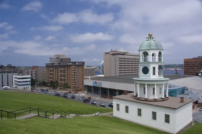 Framed Print : Canada, Nova Scotia, Halifax. Old Town Clock (circa 1803), city landmark located Framed Print : Canada, Nova Scotia, Halifax. Old Town Clock (circa 1803), city landmark located