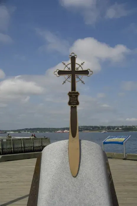 Framed Print : Canada, Nova Scotia, Halifax. Waterfront area, the Deportation Cross erected in 1924 Framed Print : Canada, Nova Scotia, Halifax. Waterfront area, the Deportation Cross erected in 1924