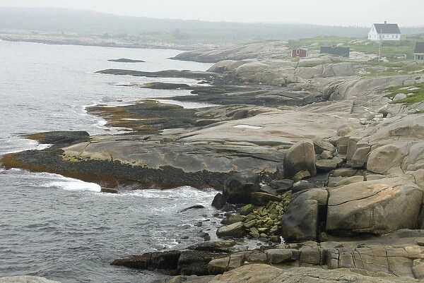 Canada, Nova Scotia, Peggys Cove. Rocky coastline