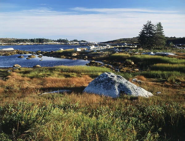 Canada, Nova Scotia, View of sea with coastline