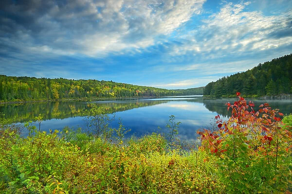 Canada, Ontario, Algonquin Provincial Park. Landscape of Costello Lake. Credit as