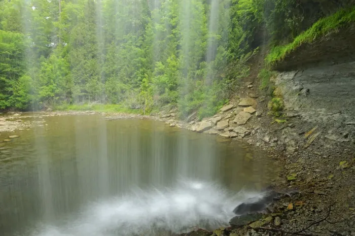 Framed Print : Canada, Ontario, Manitoulin Island. Kagawong River at Bridal Veil Falls. Credit as