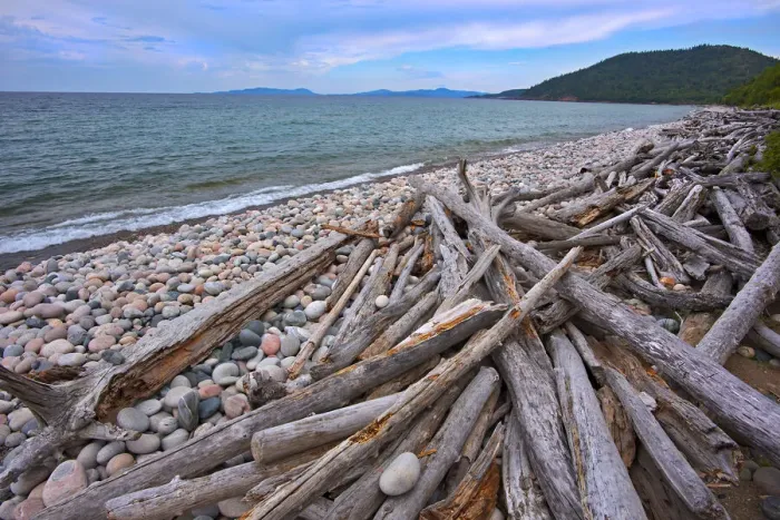 Framed Print : Canada, Ontario, Marathon. Rocks and driftwood on Pebble Lake Superiors Beach Framed Print : Canada, Ontario, Marathon. Rocks and driftwood on Pebble Lake Superiors Beach