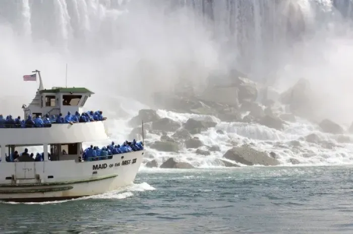 Framed Print : Canada, Ontario, Niagara Falls. Maid of the Mist boat ride