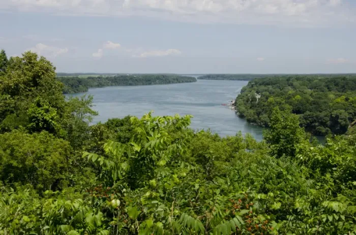 Framed Print : Canada, Ontario, Niagara on the Lake. overview of the Niagara river & the Niagara