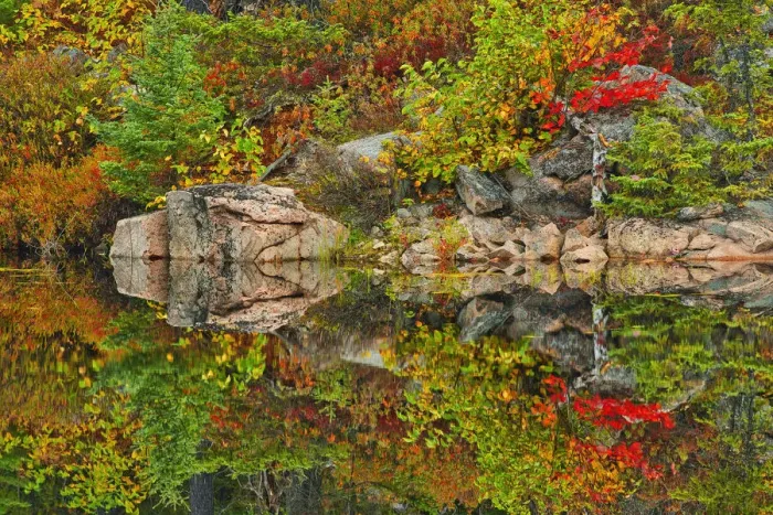 Framed Print : Canada, Ontario. Reflections on the Vermilion River Framed Print : Canada, Ontario. Reflections on the Vermilion River
