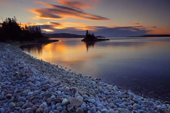 Framed Print : Canada, Ontario, Rossport. Lake Superior at dawn Framed Print : Canada, Ontario, Rossport. Lake Superior at dawn