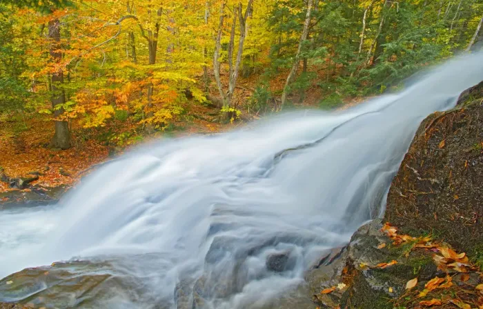 Framed Print : Canada, Ontario. Skeleton River at Hatchery Falls in autumn Framed Print : Canada, Ontario. Skeleton River at Hatchery Falls in autumn