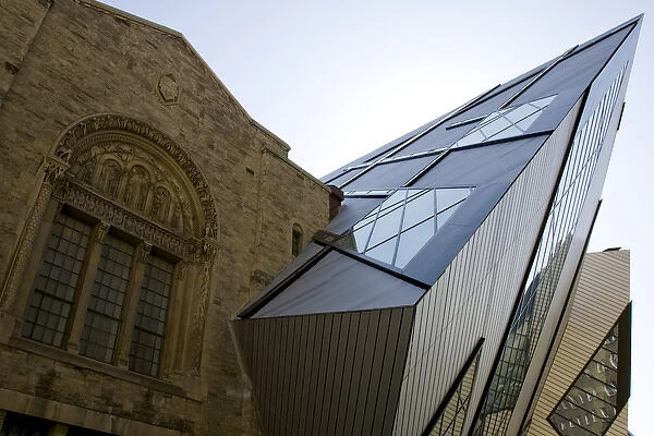 Canada, Ontario, Toronto. Royal Ontario Museum with the modern addition built into