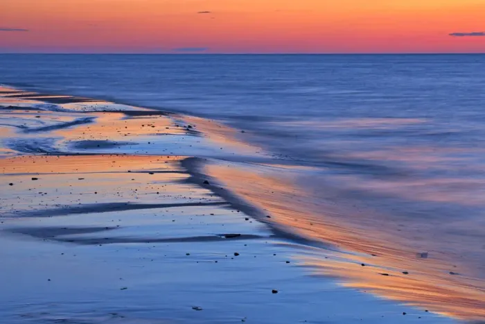Framed Print : Canada, Prince Edward Island, Cable Head. Shoreline along Gulf of St. Lawrence at sunset