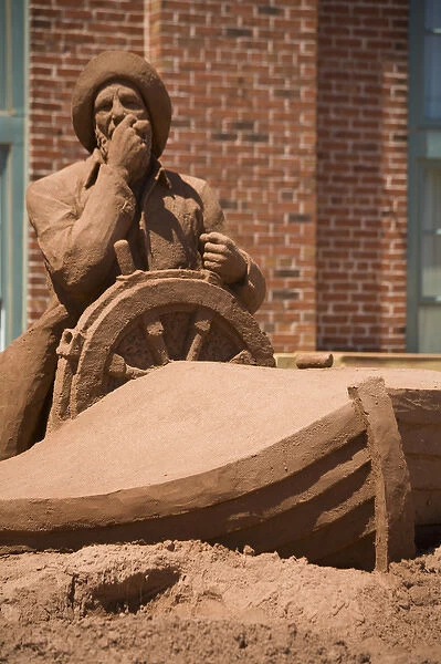 Canada, Prince Edward Island, Charlottetown. Red sand sculpture