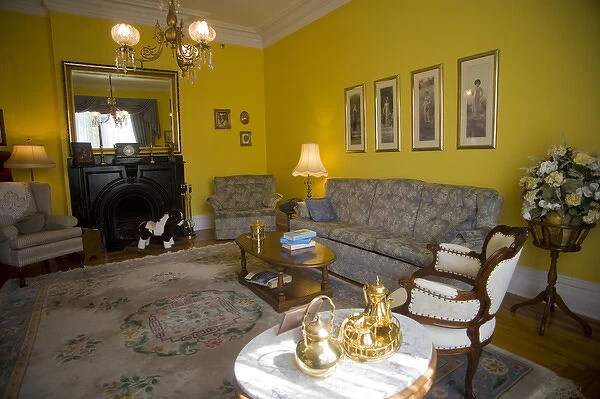 Canada, Prince Edward Island, Charlottetown. Living room of the Fitzroy Hall Inn