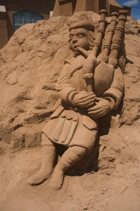 Framed Print : Canada, Prince Edward Island, Charlottetown. Red sand sculpture Framed Print : Canada, Prince Edward Island, Charlottetown. Red sand sculpture
