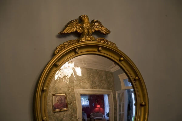 Canada, Prince Edward Island, Charlottetown. Mirror detail and reflection at the