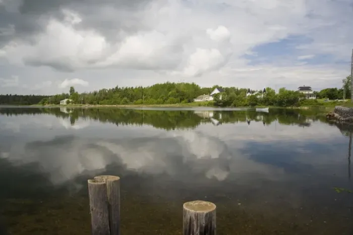 Framed Print : Canada, Prince Edward Island, Corran Ban. Reflection in Winter River