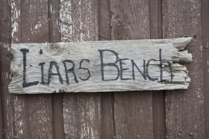 Framed Print : Canada, Prince Edward Island, Covehead Bay. Sign for the Liars Bench at Covehead Bay Harbor Framed Print : Canada, Prince Edward Island, Covehead Bay. Sign for the Liars Bench at Covehead Bay Harbor