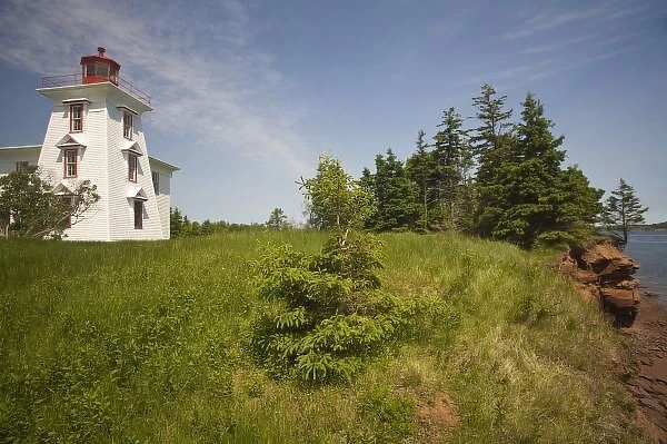Canada, Prince Edward Island, Holland Cove. View of Blockhouse Lighthouse