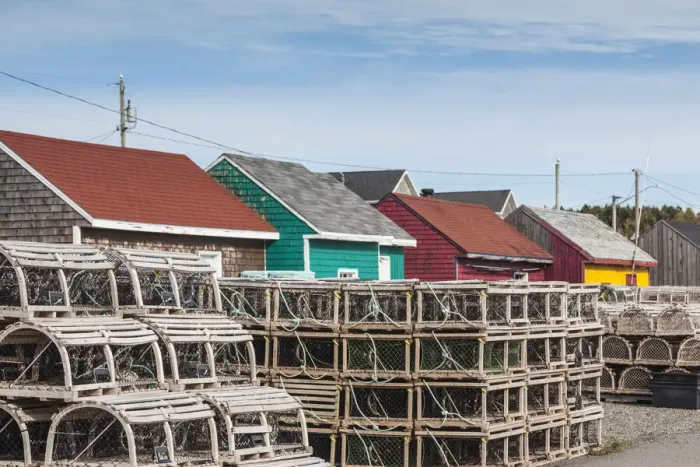 Framed Print : Canada, Prince Edward Island, North Rustico. Lobster traps Framed Print : Canada, Prince Edward Island, North Rustico. Lobster traps
