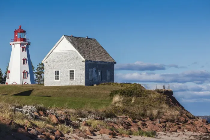 Framed Print : Canada, Prince Edward Island, Panmure Head Lighthouse