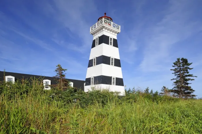Framed Print : Canada, Prince Edward Island, West Cape. Lighthouse and residence Framed Print : Canada, Prince Edward Island, West Cape. Lighthouse and residence