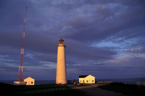 Canada, Quebec, Gaspe. Cap-des-Rosiers Lighthouse, Forillon National Park