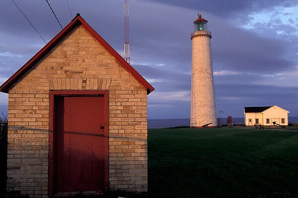Canada, Quebec, Gaspe. Cap-des-Rosiers Lighthouse, Forillon National Park