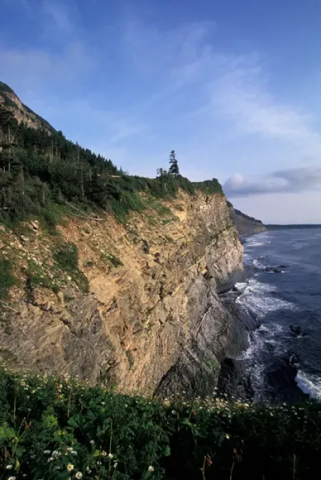 Framed Print : Canada, Quebec, Gaspe. Cap Forillon National Park, Cap Bon Ami, Rocky Coastline