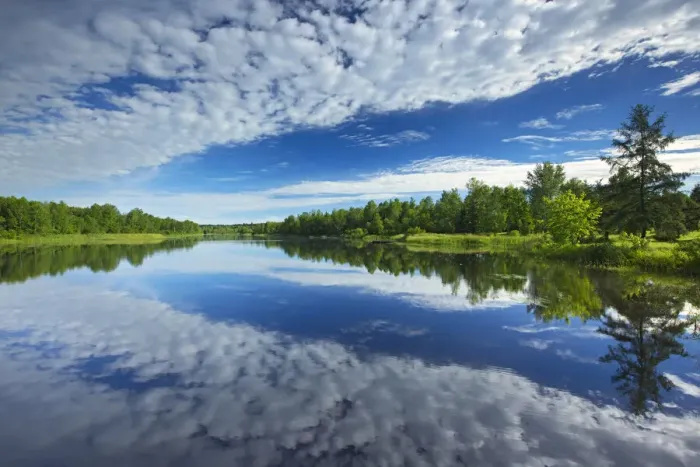 Framed Print : Canada, Quebec, Latulipe. Cloud reflection on Riviere Fraser Framed Print : Canada, Quebec, Latulipe. Cloud reflection on Riviere Fraser