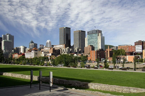Canada, Quebec, Montreal. City overview from Jacques Cartier Square. IMAGE RESTRICTED